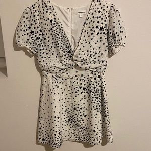 superdown white star mini dress